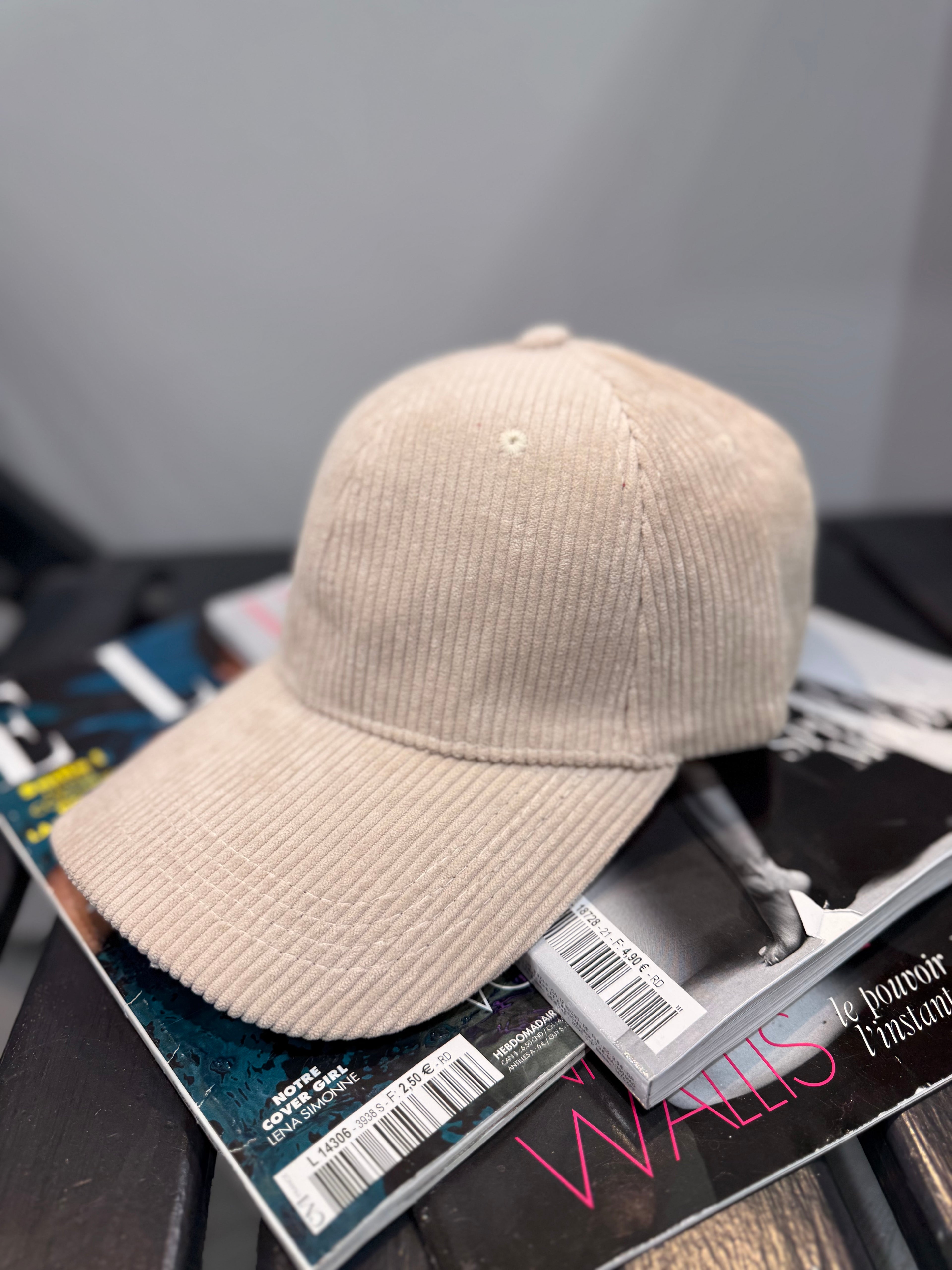 Casquette velours côtelé