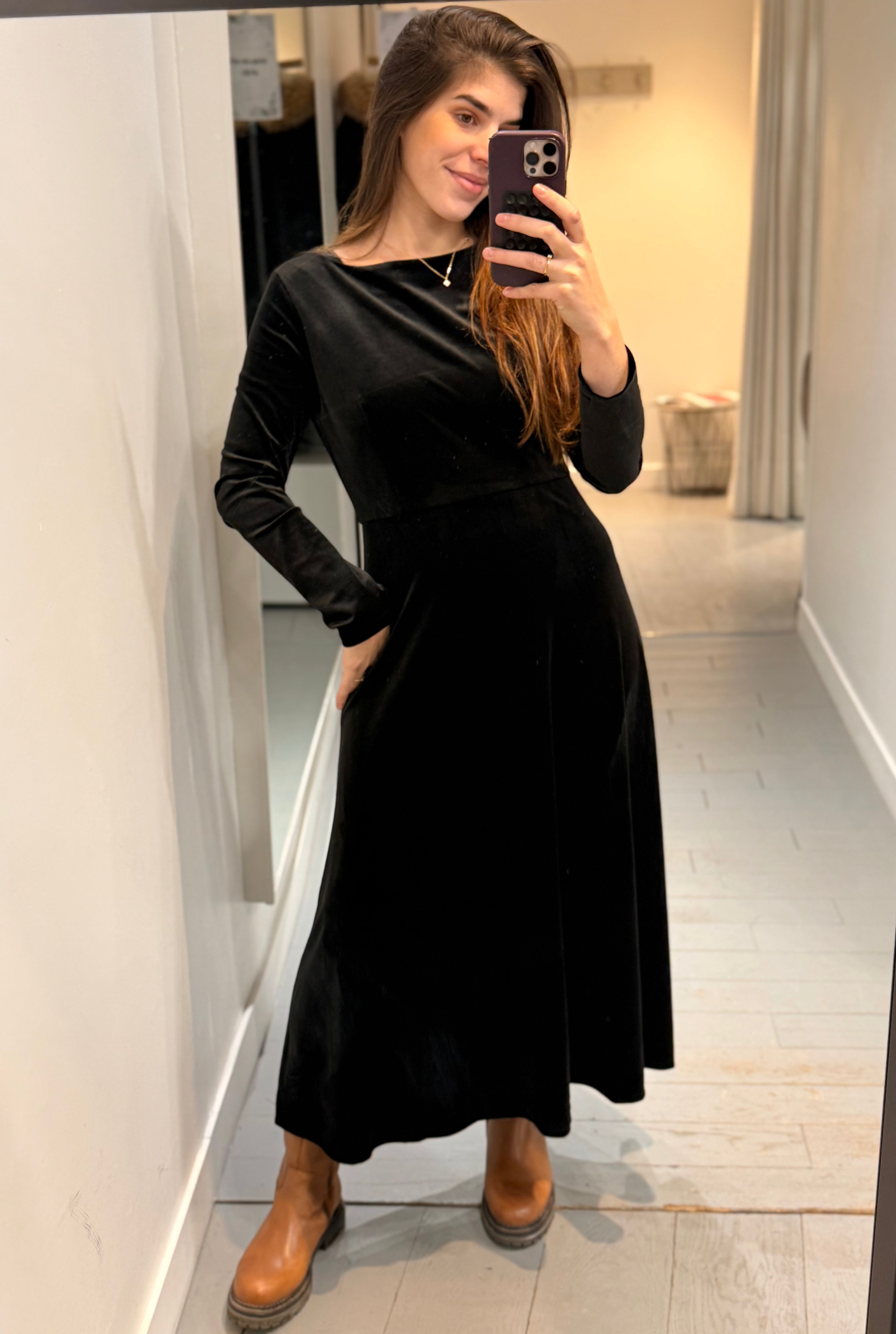 Robe en velours Nadia