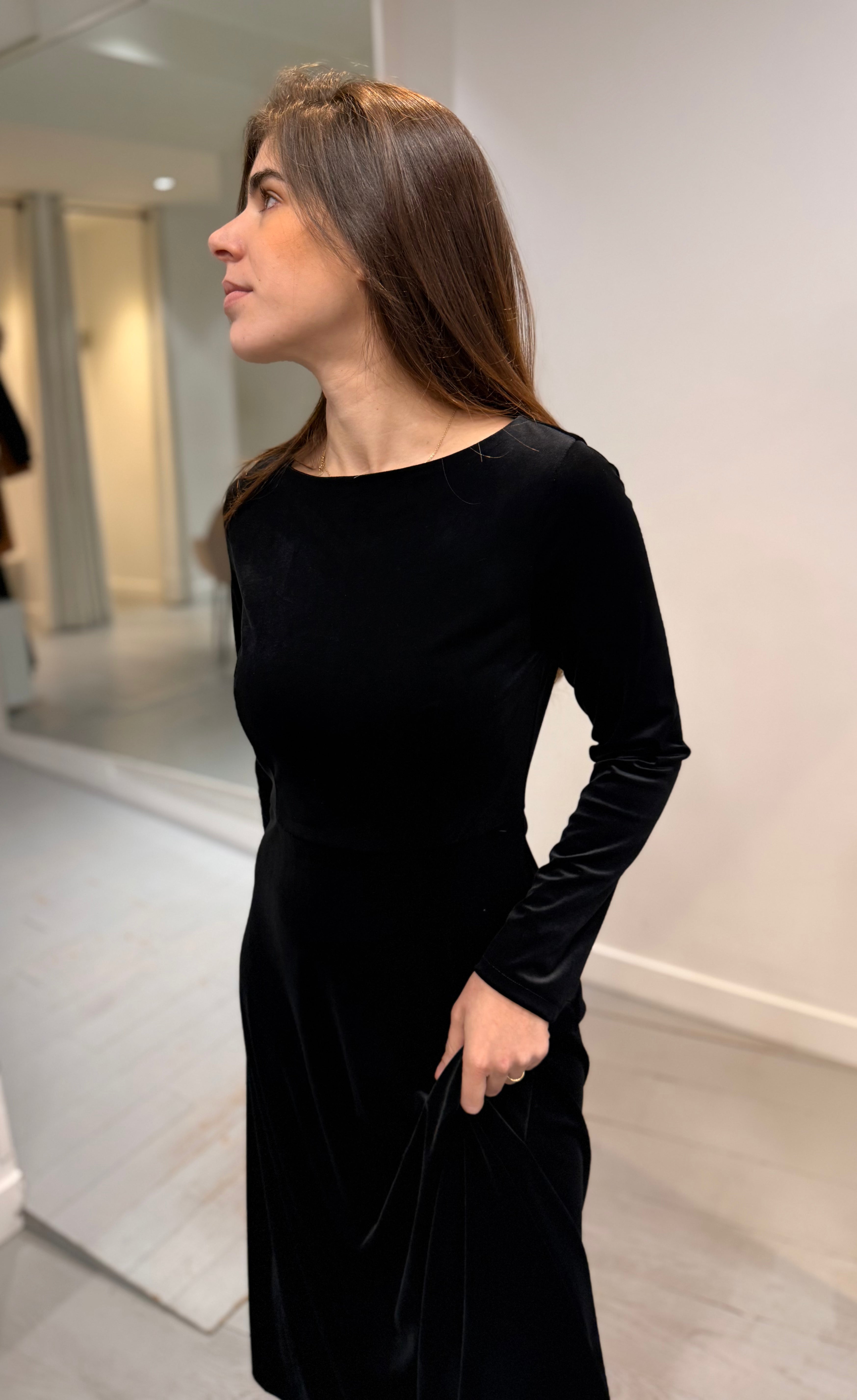 Robe en velours Nadia